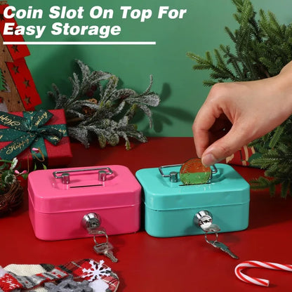 Portable Lockable Metal Cash Box