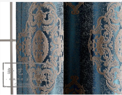 European Chenille Jacquard Luxury Curtain