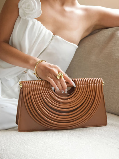 Gold Handwoven Evening Handbag