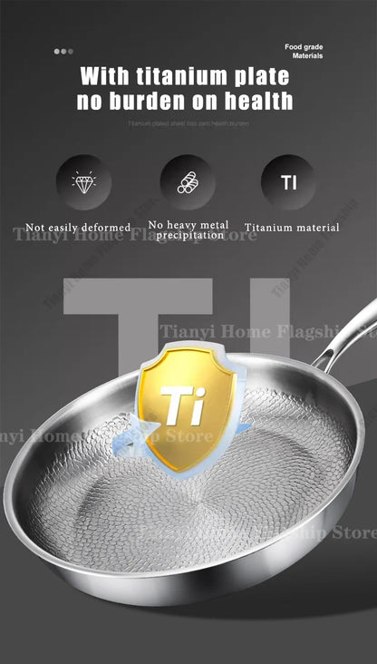 Titanium Stainless Steel Frying Pan