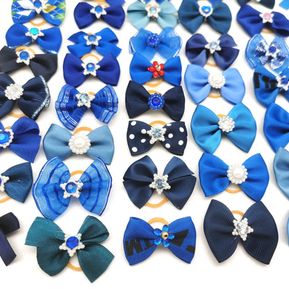 Dog Hair Bows with Pearl & Rhinestone Accents
