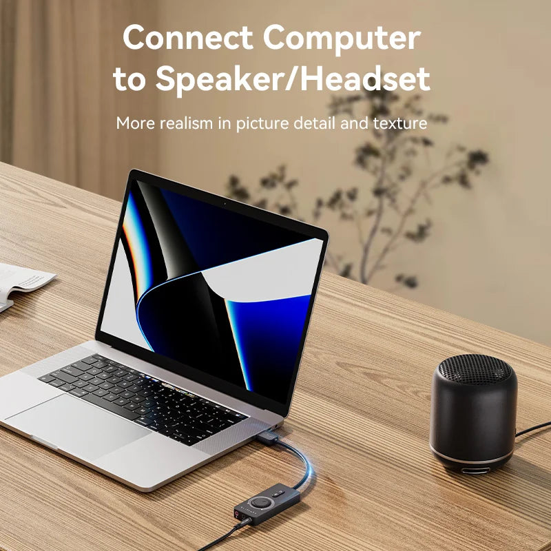 Vention USB External Sound Card USB to 3.5mm