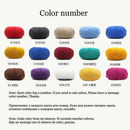 10 Balls/Lot 500g Natural Soft Silk Cotton Yarn for Knitting