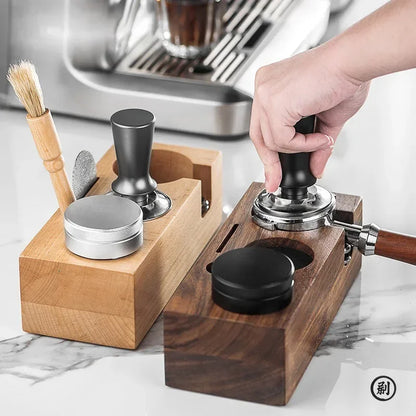 Wooden Coffee Tamper Station