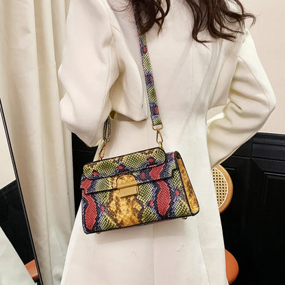 Luxury Snake Pattern Crossbody Shoulder Bag