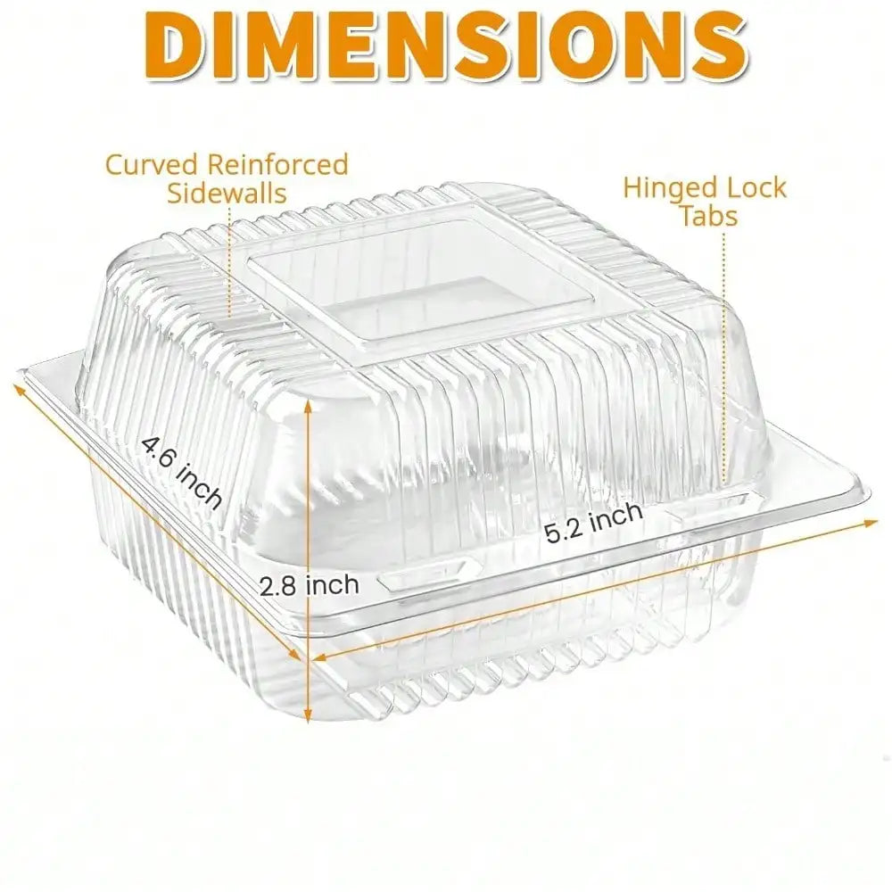 Clear Square Dessert & Food Containers