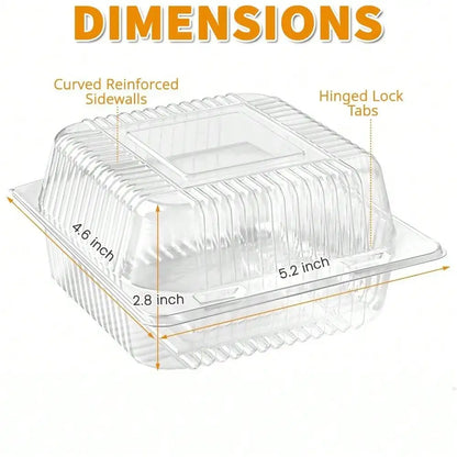 Clear Square Dessert & Food Containers