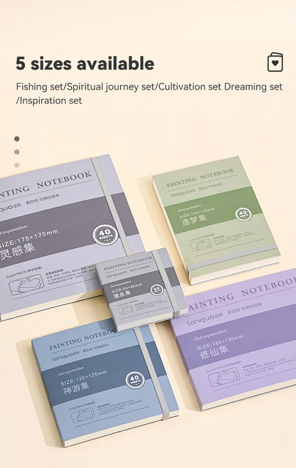 Portable 40-Sheet Mini Sketchbook – 250GSM Thick Paper