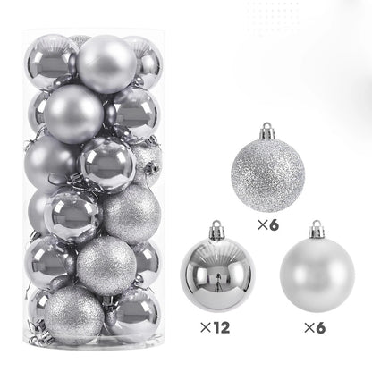24-Piece Christmas Bauble Ornament Set