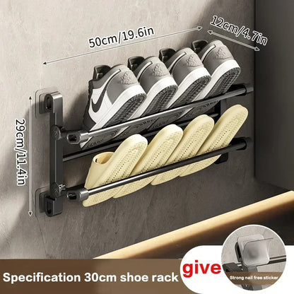 Wall Mounted Shoes And Slippers Rack