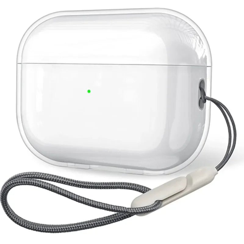 Clear TPU AirPods Protective Case with Lanyard