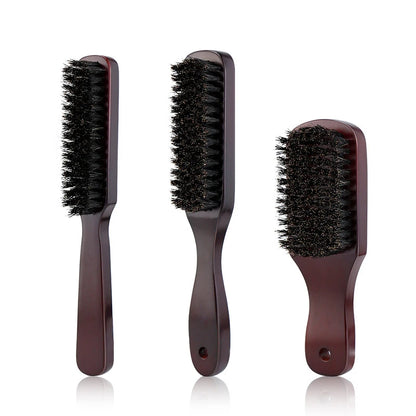 Wood Handle Boar Bristle Hair & Beard Brush