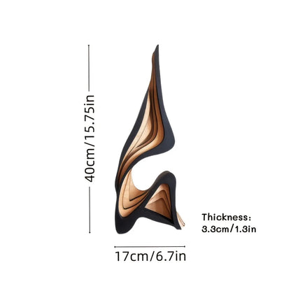 Abstract Wooden Sculpture Ornament
