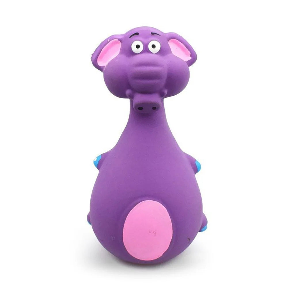 Cartoon Squeaky Rubber Dog Toy