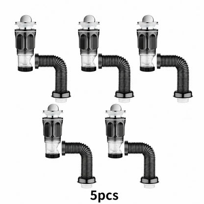 Kitchen & Bathroom Sink Drain Kit with Flexible Hose