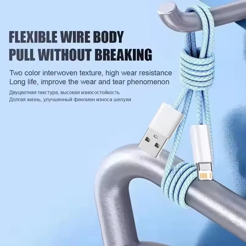 Braided USB-A to Lightning Fast Charging Cable