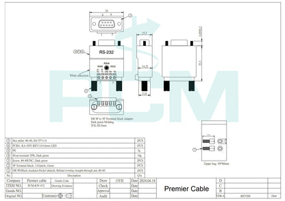 PremierCable RS232 to RS485/RS422 Serial Converter