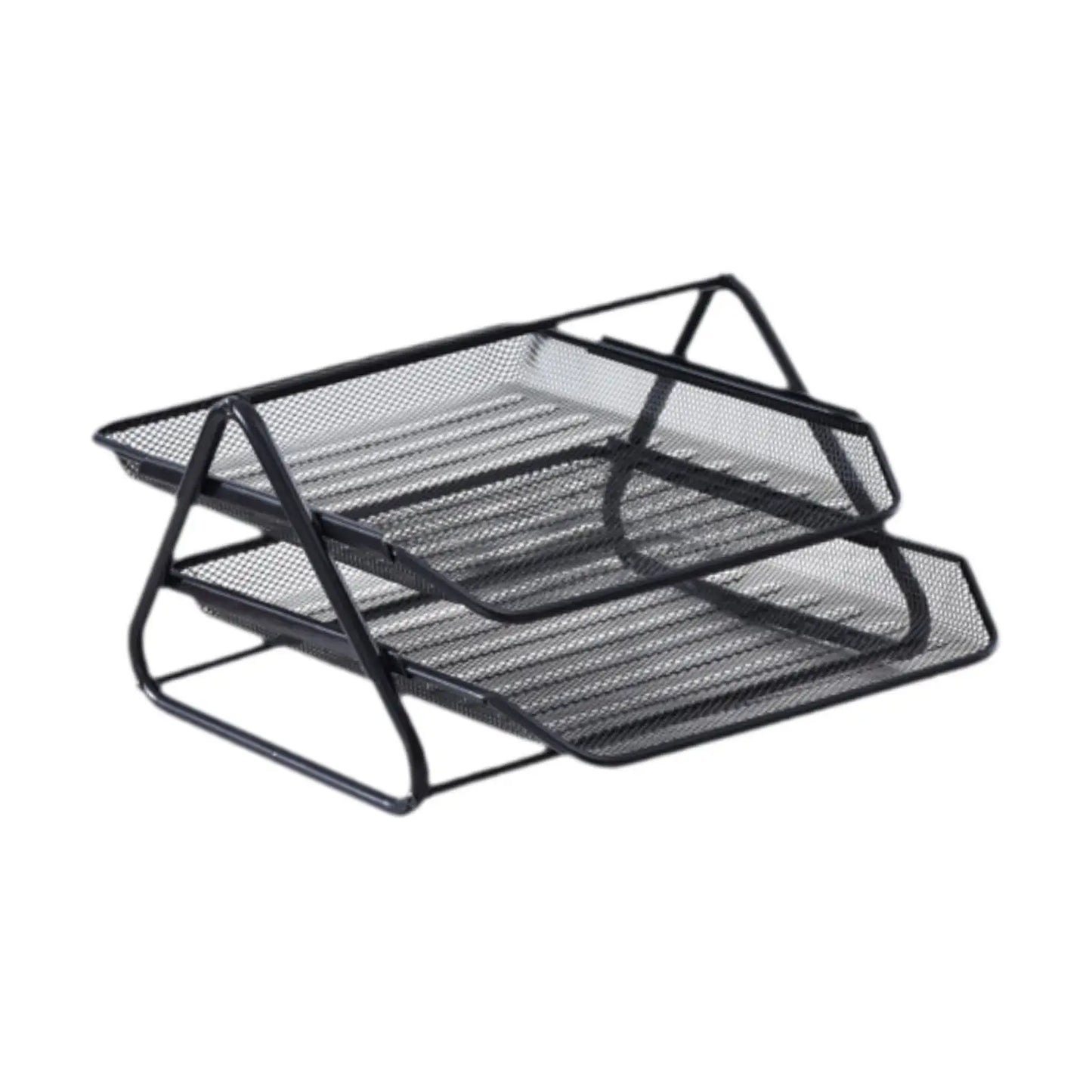 2-Tier Mesh Desktop File Sorter Organizer