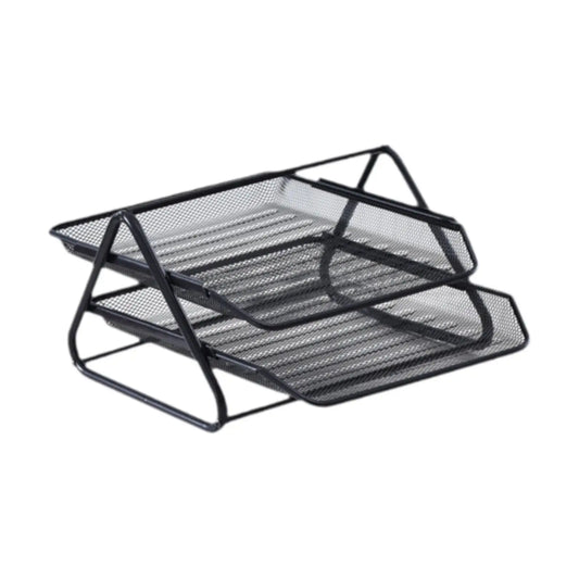 2-Tier Mesh Desktop File Sorter Organizer