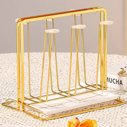Metal Cup Drying & Drain Rack with Tray