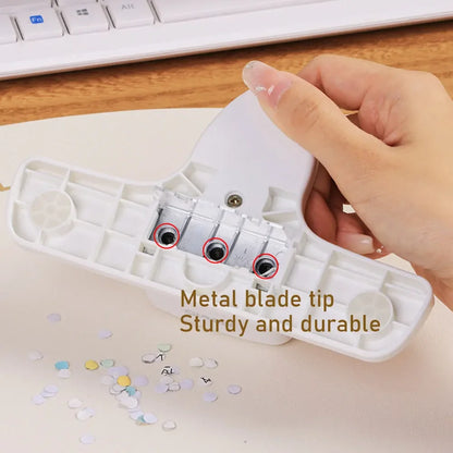 3-Hole Circular Paper Punch for DIY Planners & Notebooks