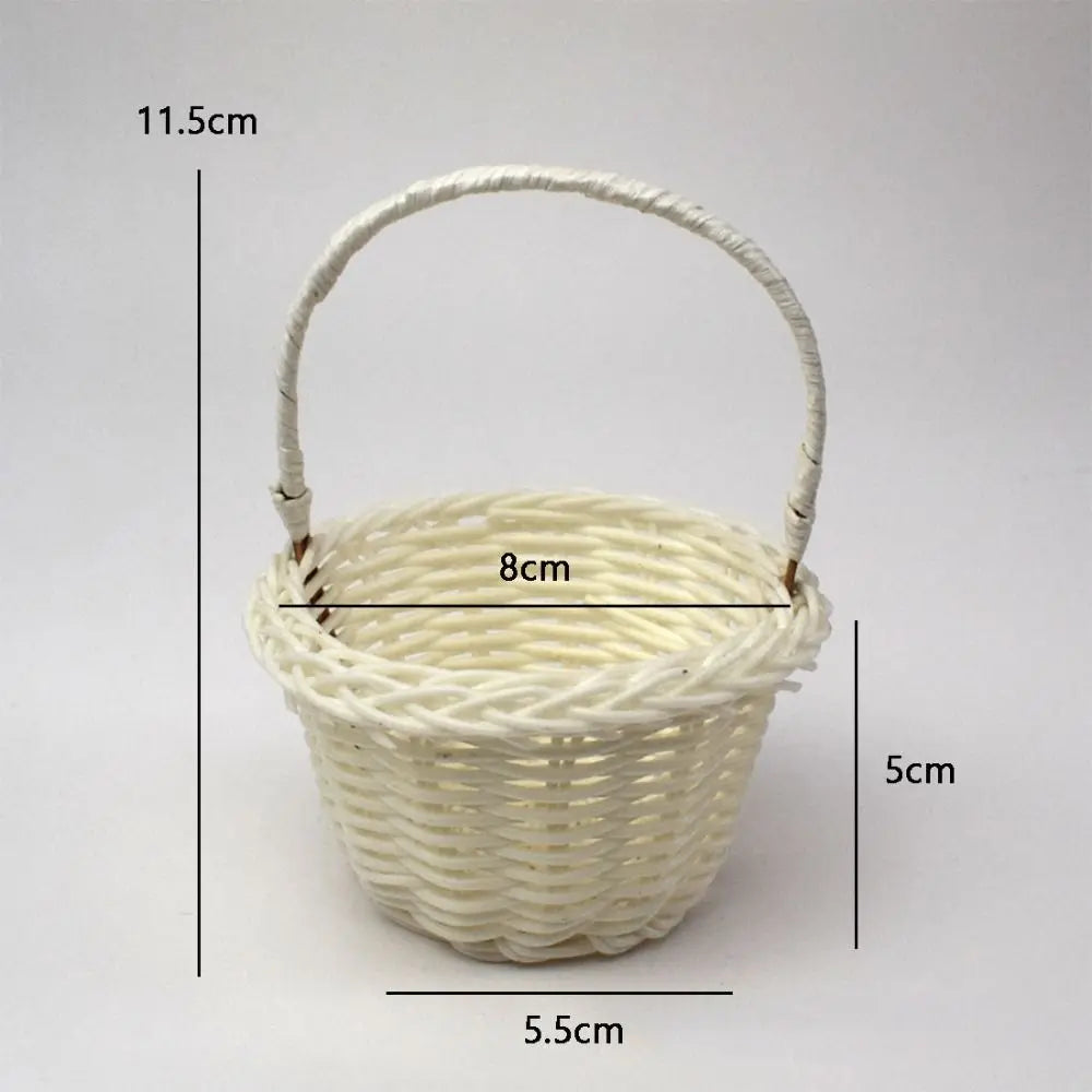 Handwoven Rattan Flower & Storage Basket