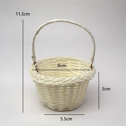 Handwoven Rattan Flower & Storage Basket