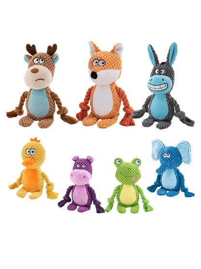 Animal Plush Squeaky Dog Toy