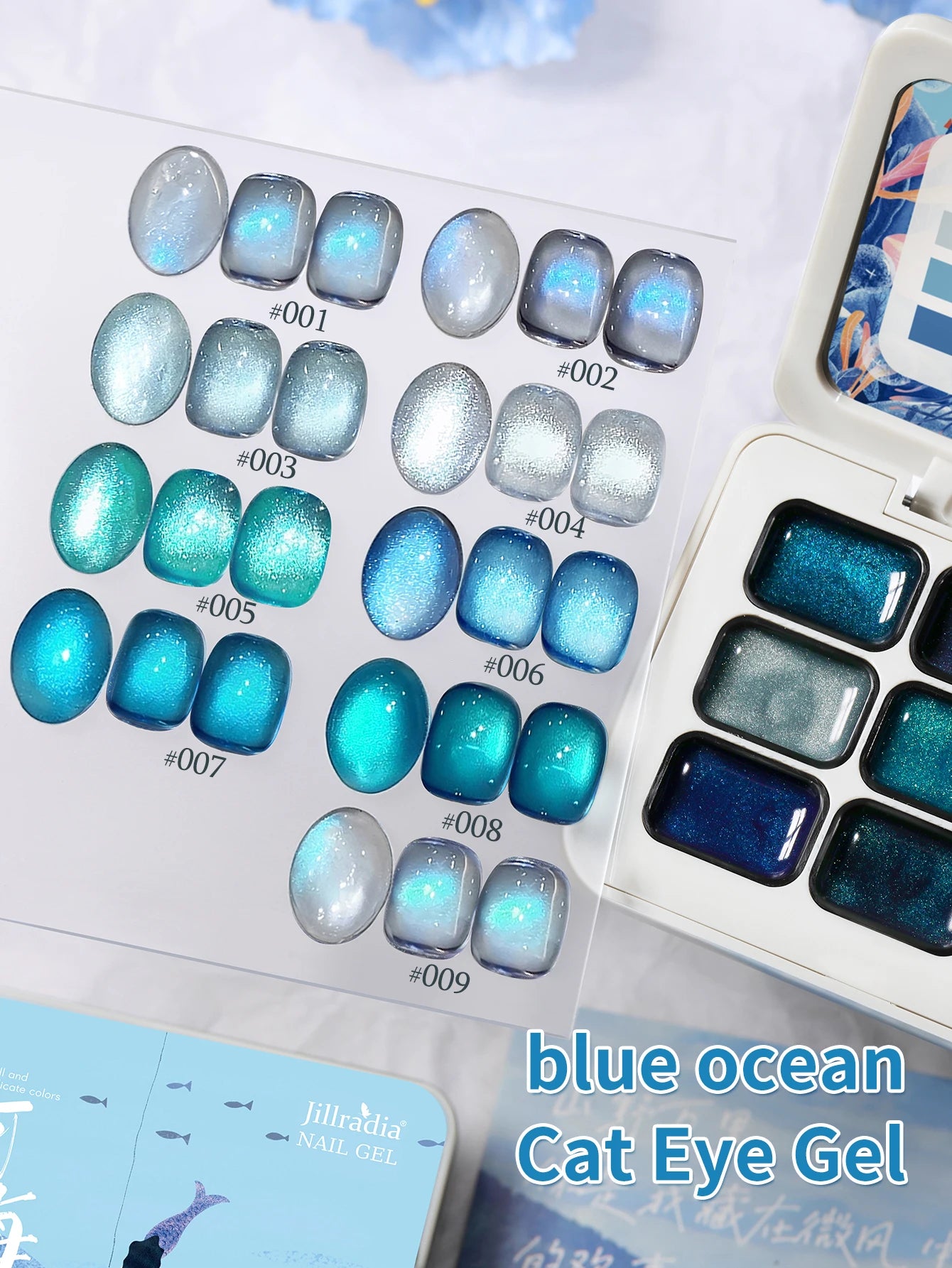9 Color Semi-Solid Gel Nail Polish Set
