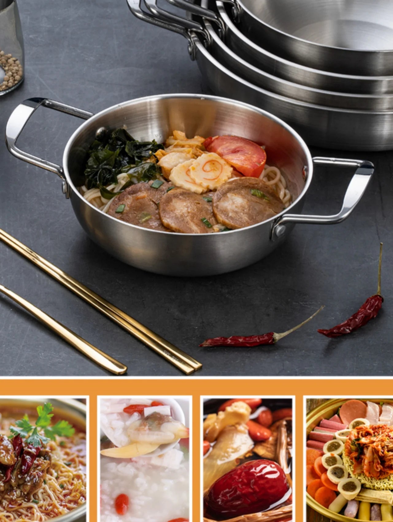 Stainless Steel Paella & Cooking Pan