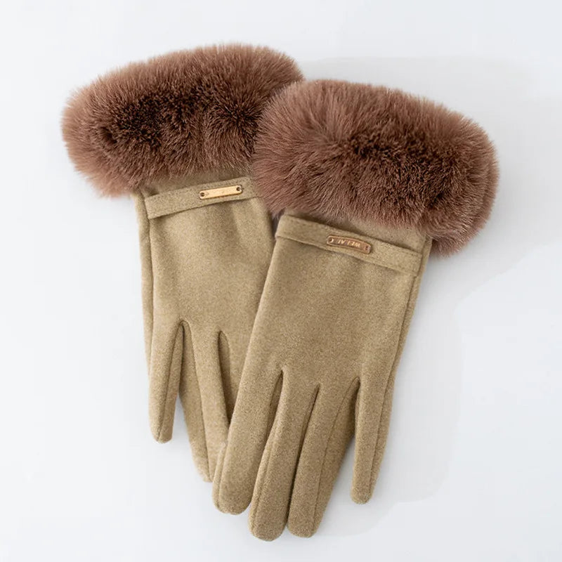 Women’s Winter Cycling Gloves with Velvet Lining