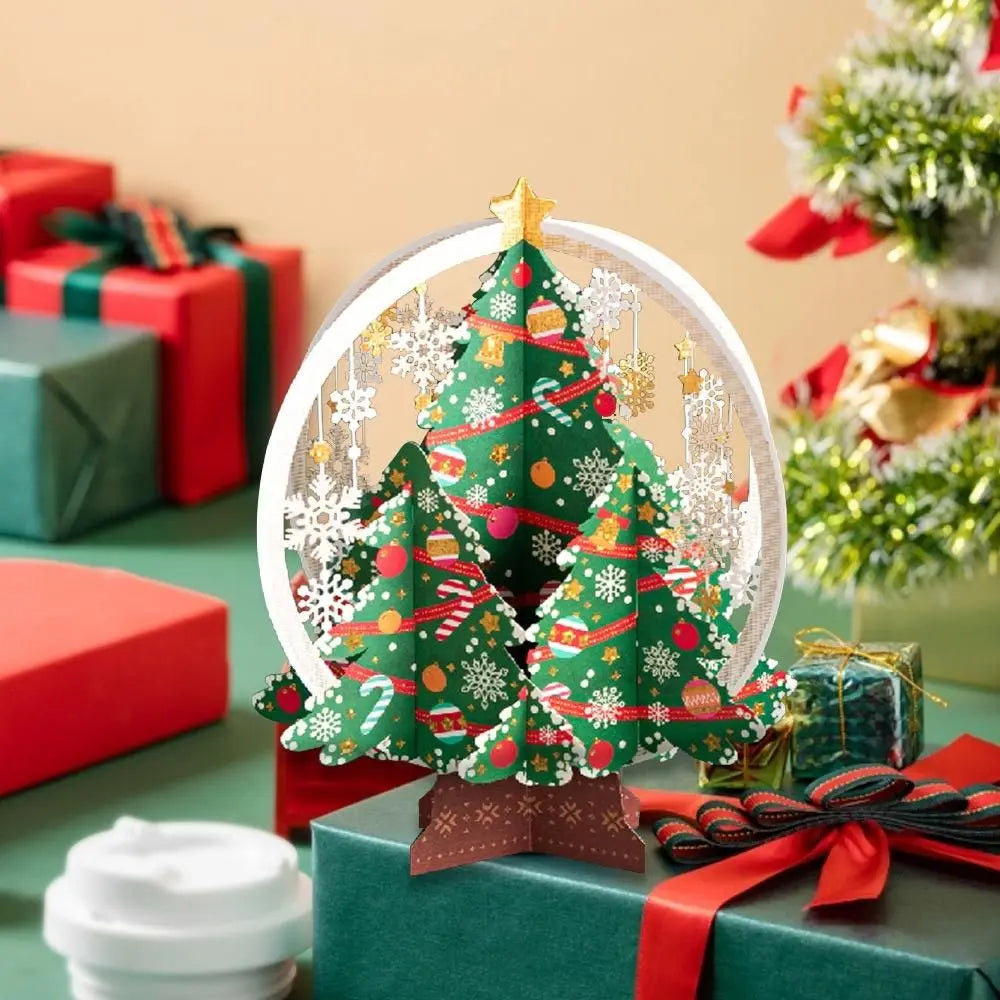 3D Pop-Up Christmas Greeting Card with Envelope