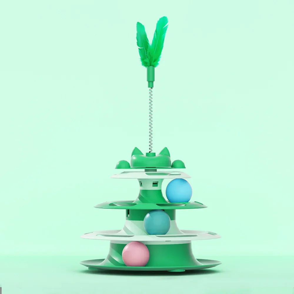 Interactive Cat Tower Ball Toy