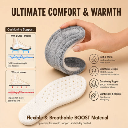 Warm Plush Winter Memory Foam Insoles