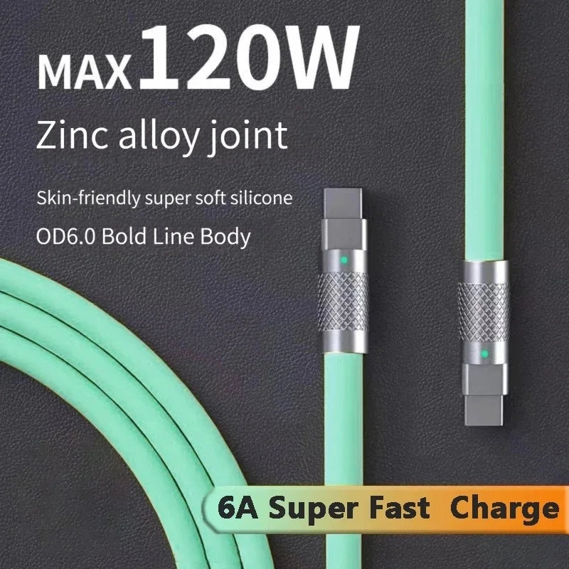 120W USB-C to USB-C Fast Charging Cable