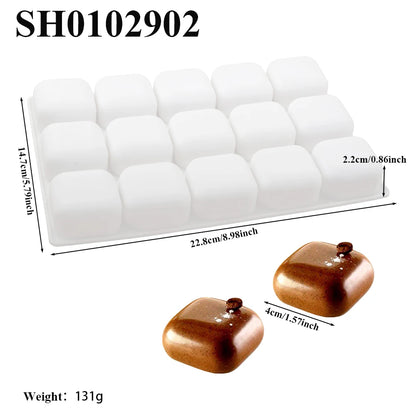 Cube Silicone Baking Mold for Mousse Cakes, Chocolates & French Desserts