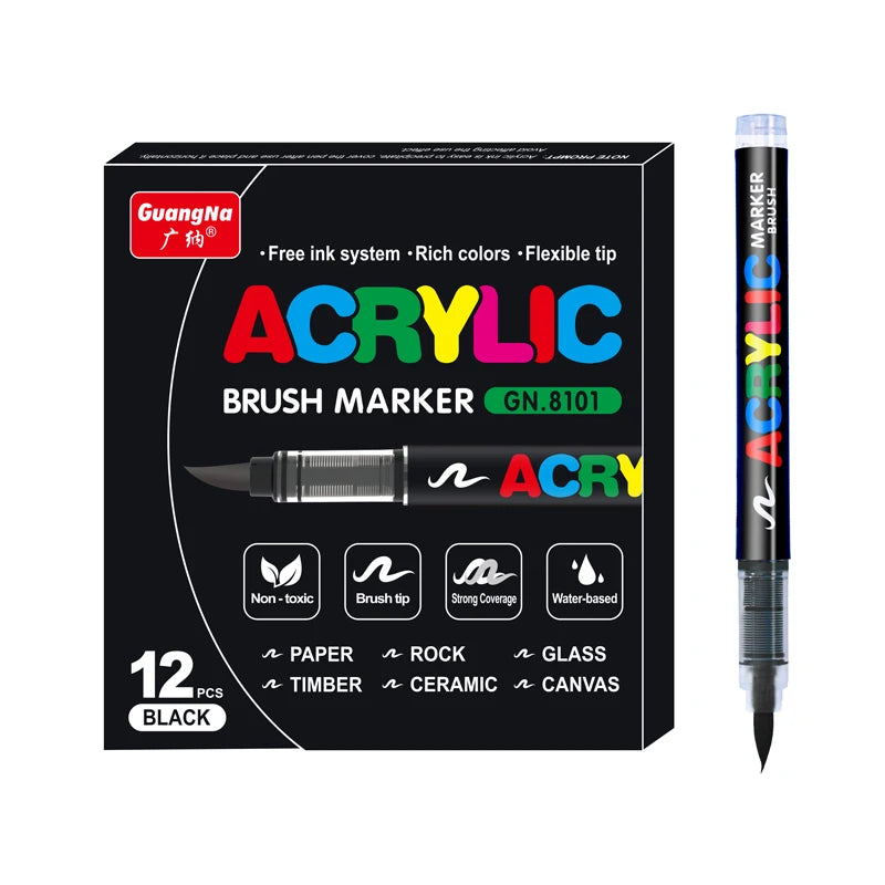 36 Colors Acrylic Paint Marker Pens Set