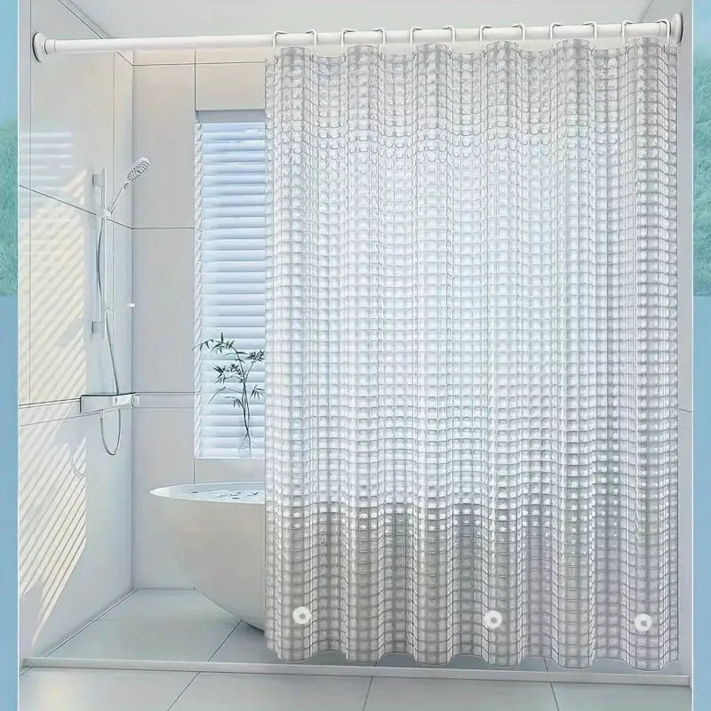 Clear Waterproof PEVA Shower Curtain Liner with Weighted Magnets