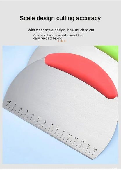Stainless Steel Dough Scraper with Measurement Scale