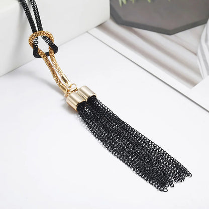 Women Long Tassel Pendant Necklace
