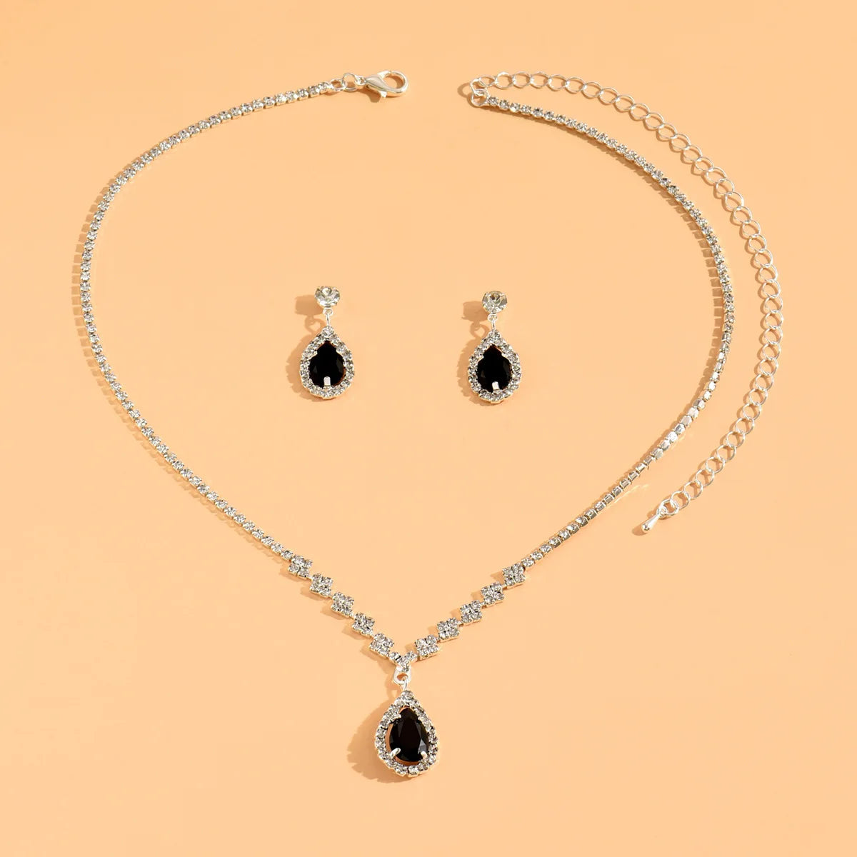 Women’s Water Drop Necklace & Earring Jewelry Set