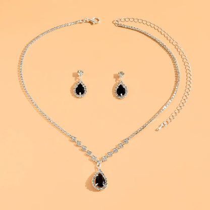 Women’s Water Drop Necklace & Earring Jewelry Set