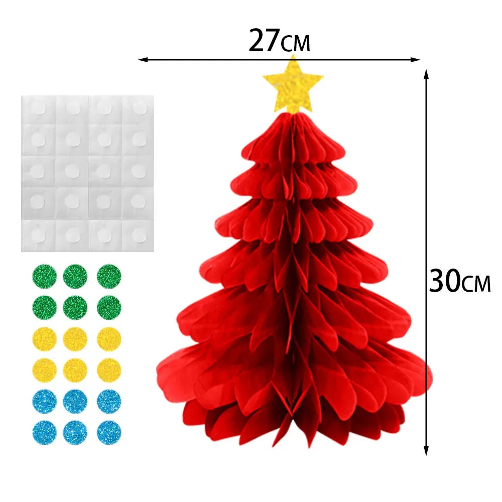 3D Honeycomb Paper Christmas Tree Decoration