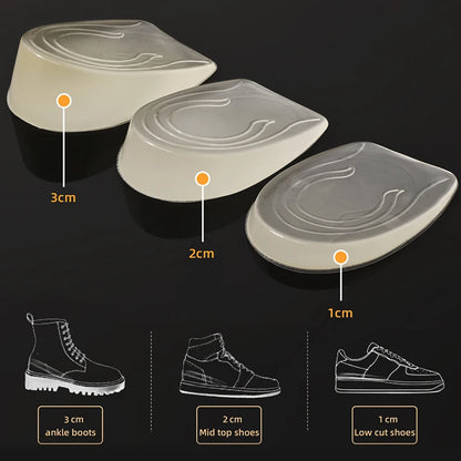 Silicone Gel Height Increase Heel Inserts
