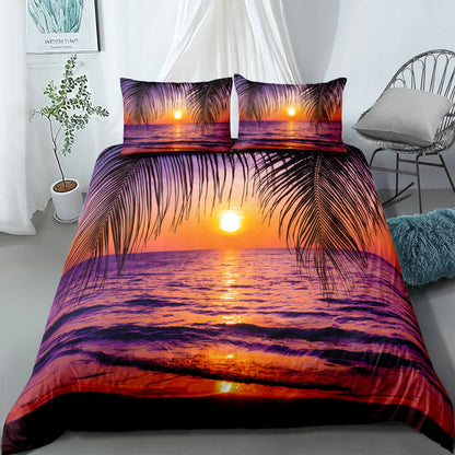 Sunset Hawaii Duvet Cover Set