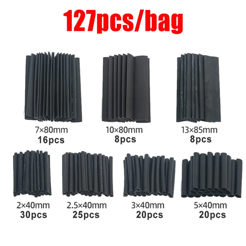 Black Heat Shrink Tubing Kit