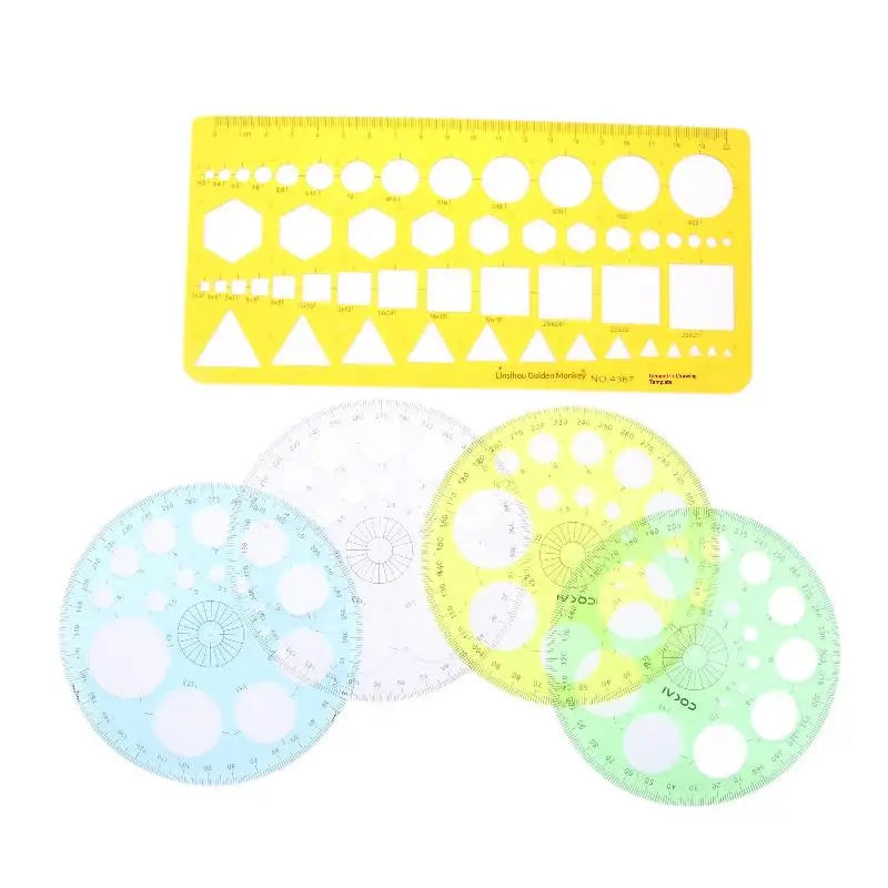 Geometric Circle Drawing Template Ruler