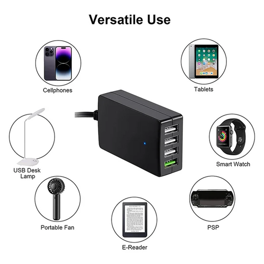 4-Port USB Battery Clip Charger