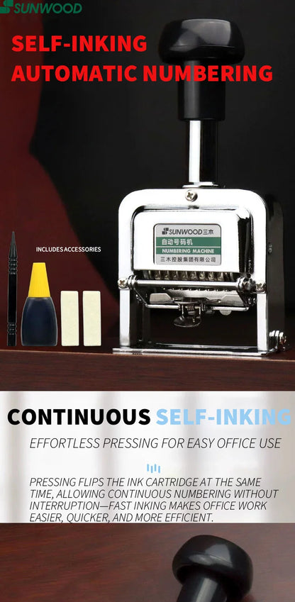 Automatic Self-Inking Numbering Stamp