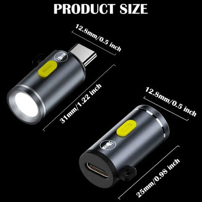 Mini USB-C LED Keychain Flashlight